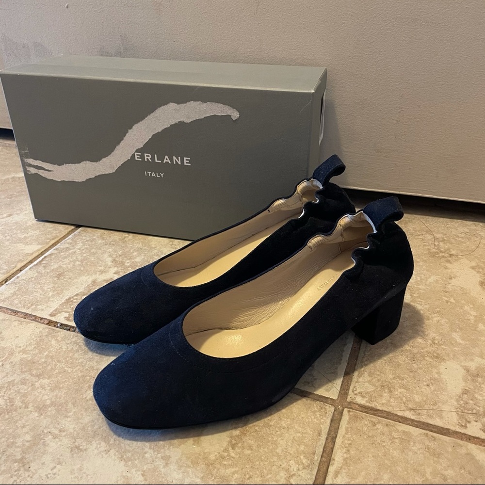A heel can walk in all day, with a rounded toe, a walkable two-inch block heel